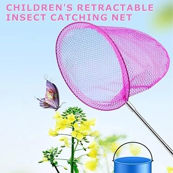 fishing net,net,bug catcher for kids,fishing nets for kids,butterfly net,telescopic fishing net,childrens fishing nets,bird catching net (blue)