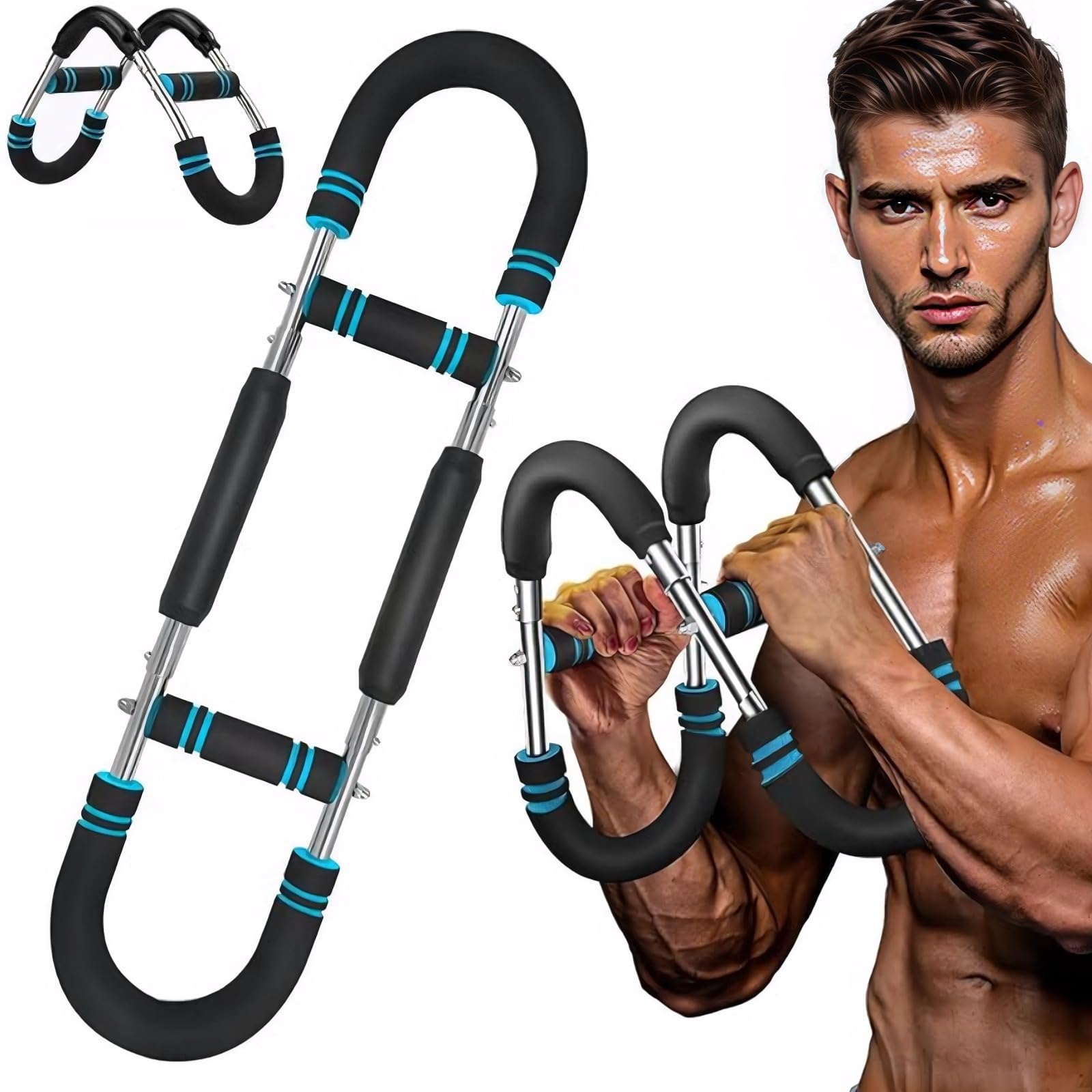 3-Level Adjustable Twister Arm Trainer for Men - Portable Chest Workout Equipment, Arm Exercise Equipment for Home, Trainer Strengthen, Chest Exerciser & Trainer for Men