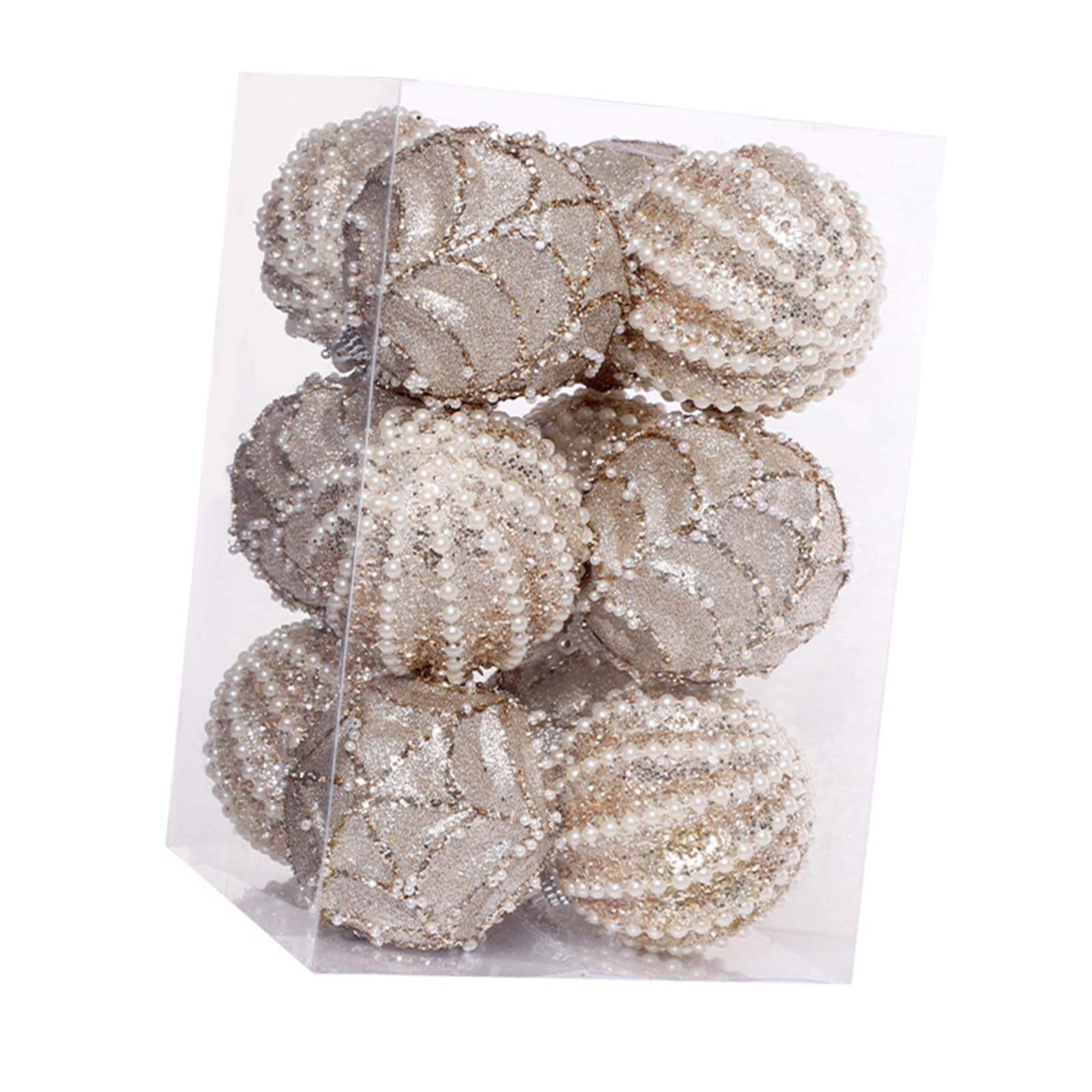 Tsophreniq Of 12 Christmas Tree Baubles Pendant Sparkling Colorful Holidays Decorations Festival Embellishments Accessories