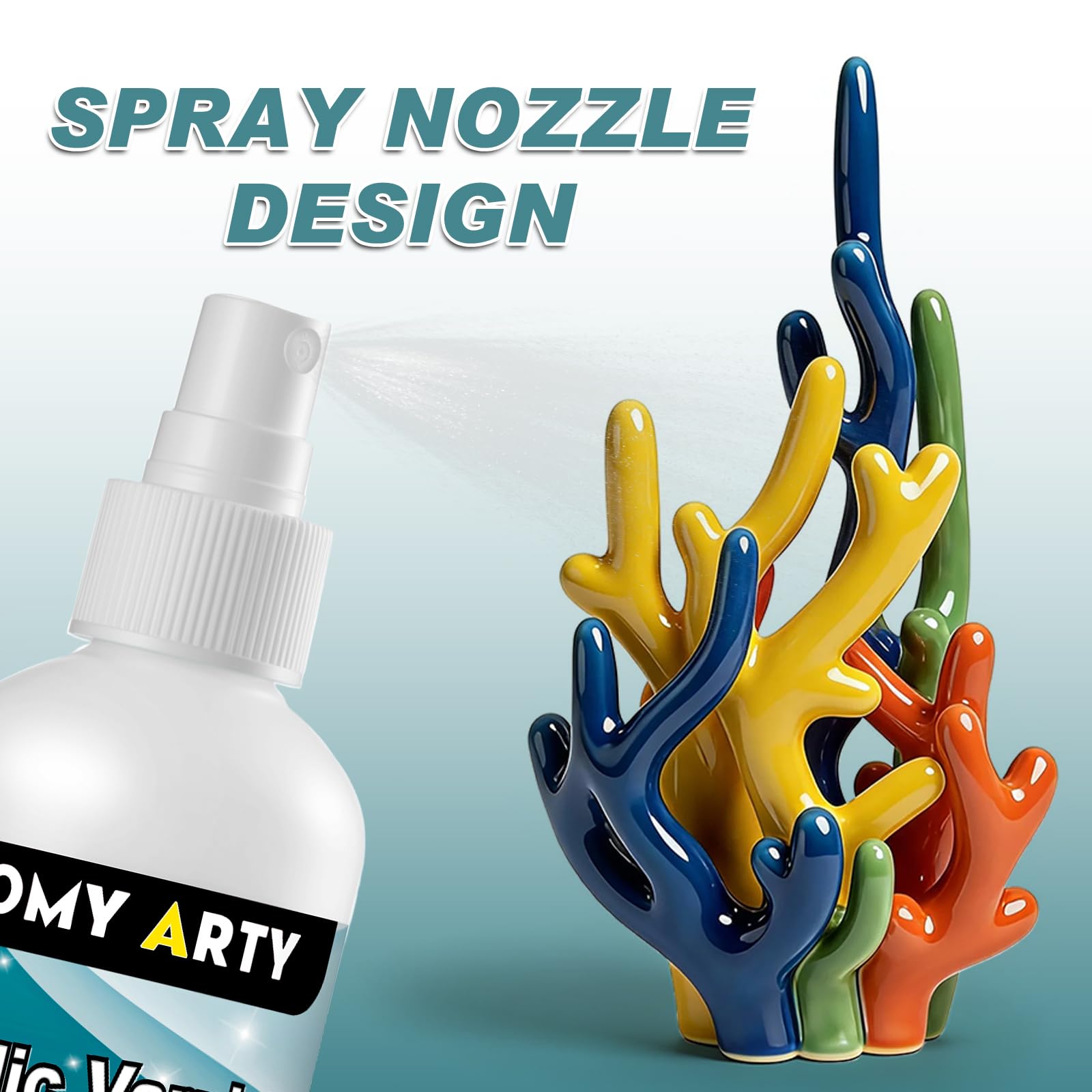 HOMY ARTY Barniz Acrílico en Spray, Barniz de Alto Brillo para Pintura Acrílica, Spray Transparente con Acabado Brillante para Protección Duradera, Listo para Usar en Arcilla y Obras de Arte, 200 ml - 3