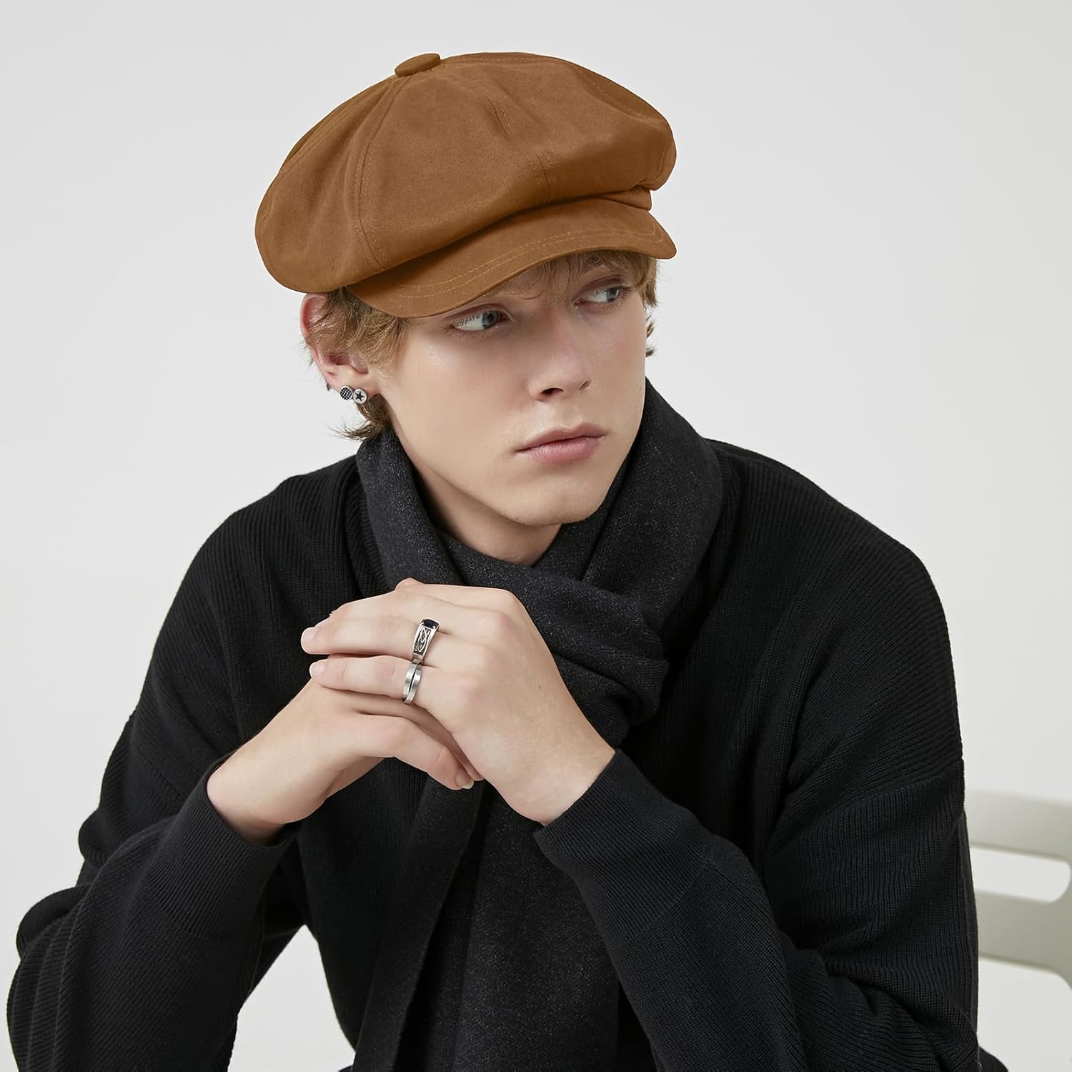 Classic Newsboy Hats, Two Size Newsboy Flat Cap for Men and Women, Fashion Baker boy hat Beret Cap - Image 2