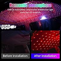 Vista 3 de HONLEEX - Proyector USB de luz nocturna para techo, LED, compacto, rojo, paquete de 1