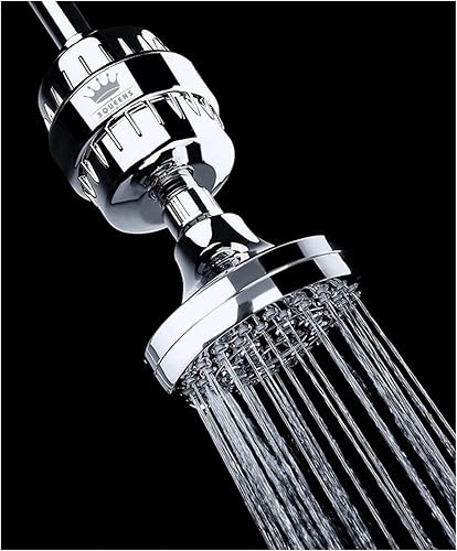 Miniatura 5 de Filtro de ducha de alto rendimiento para agua dura, sistema de filtración de 15 etapas, elimina el cloro, metales pesados e impurezas, mejora la