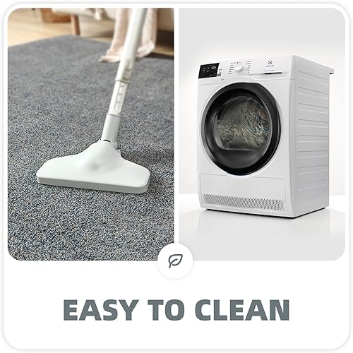 Miniatura 5 de Color&Geometry Alfombra antideslizante  Camino de dormitorio para lado, suave, estética, resistente, 1.7 x 4 pies, color gris