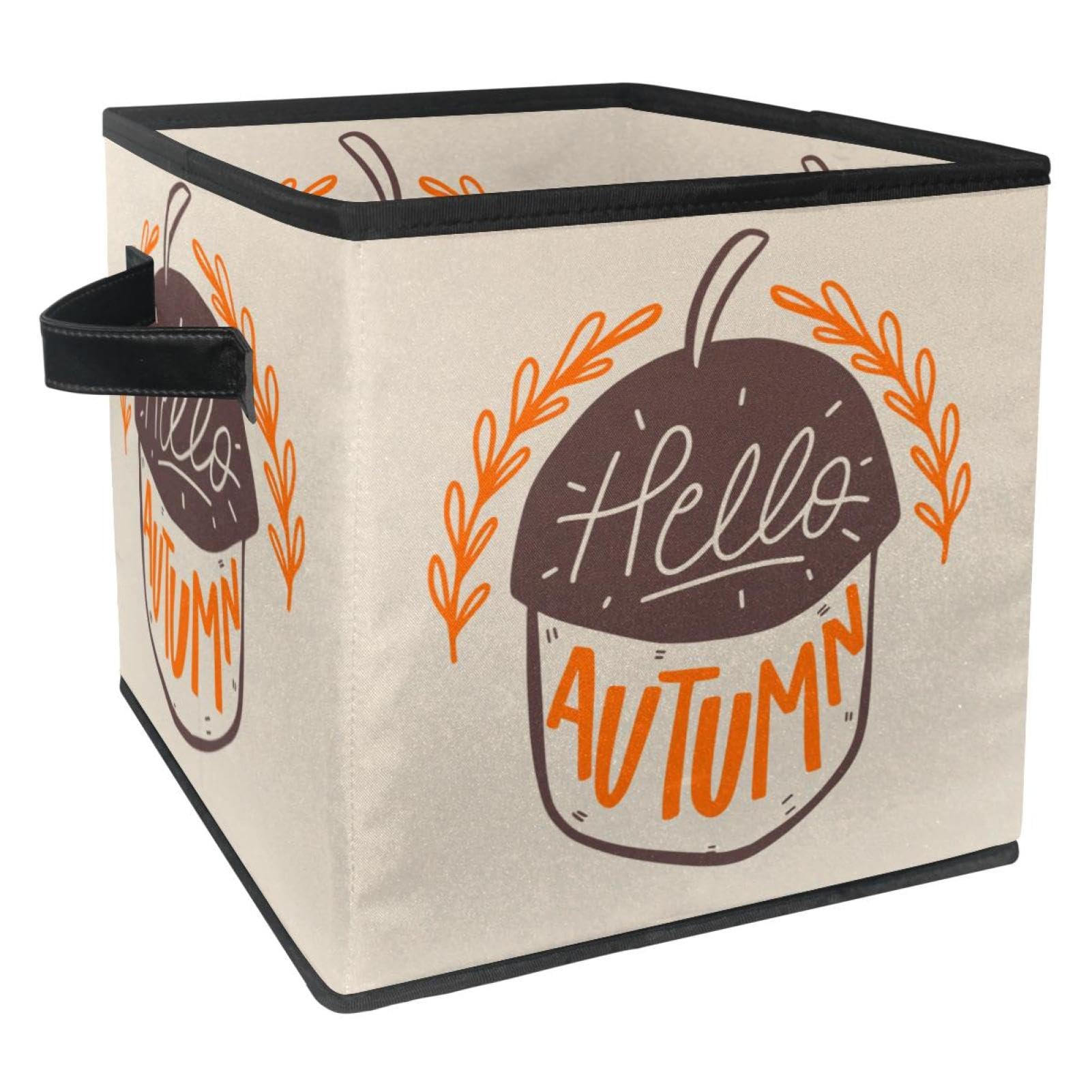 Boîte de rangement pliable en tissu cube organisateur de placard avec poignées pour jouets