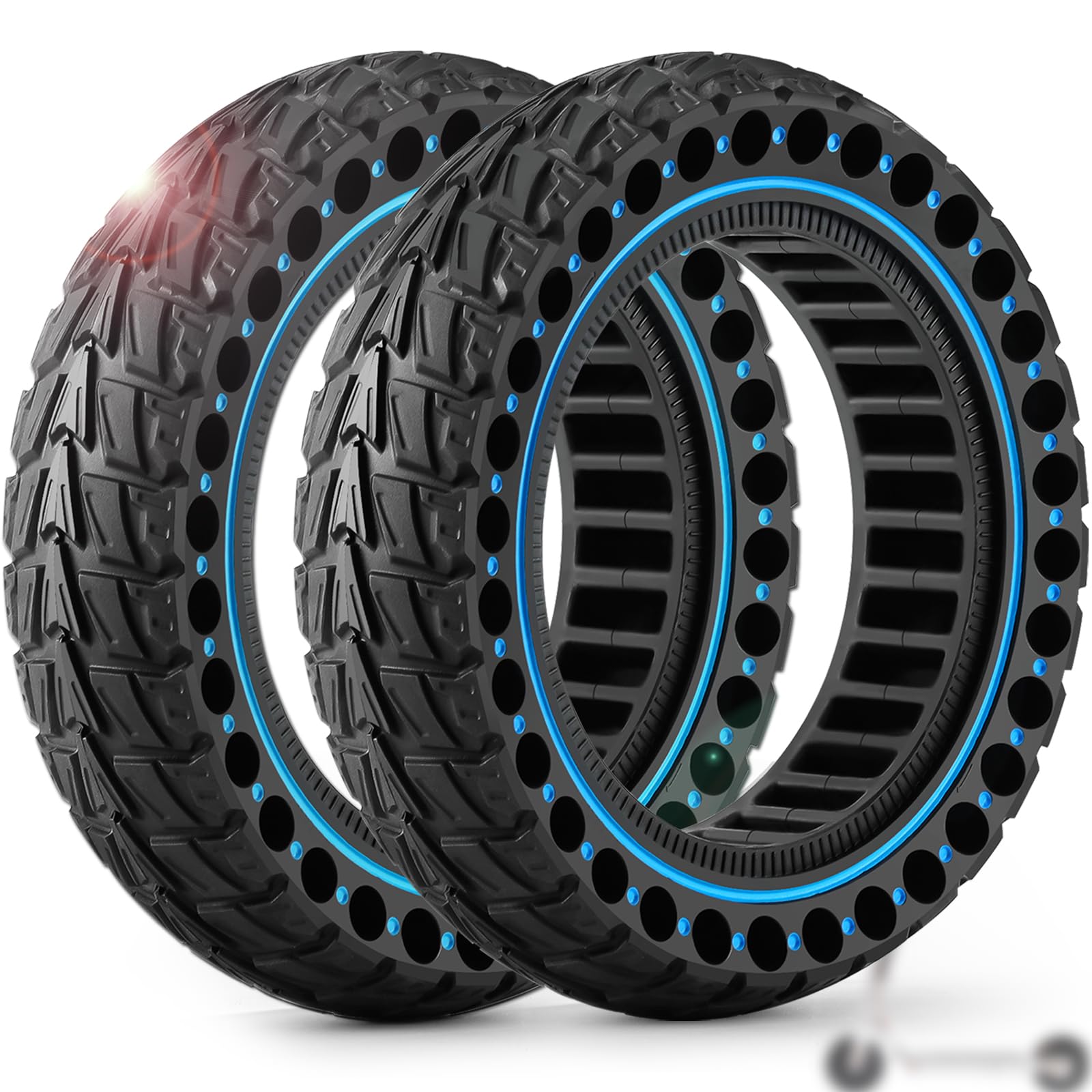 2PCS 10x2.50-6.5 Scooter Tyres, 60/70-6.5 Scooter Tires Puncture Proof, 10x2.5 inches Scooter Tubeless Tyre Replacement Compatible with Ninebot G30/G30D/G30E/G30E/G30LP/G30D 2/G30 Max