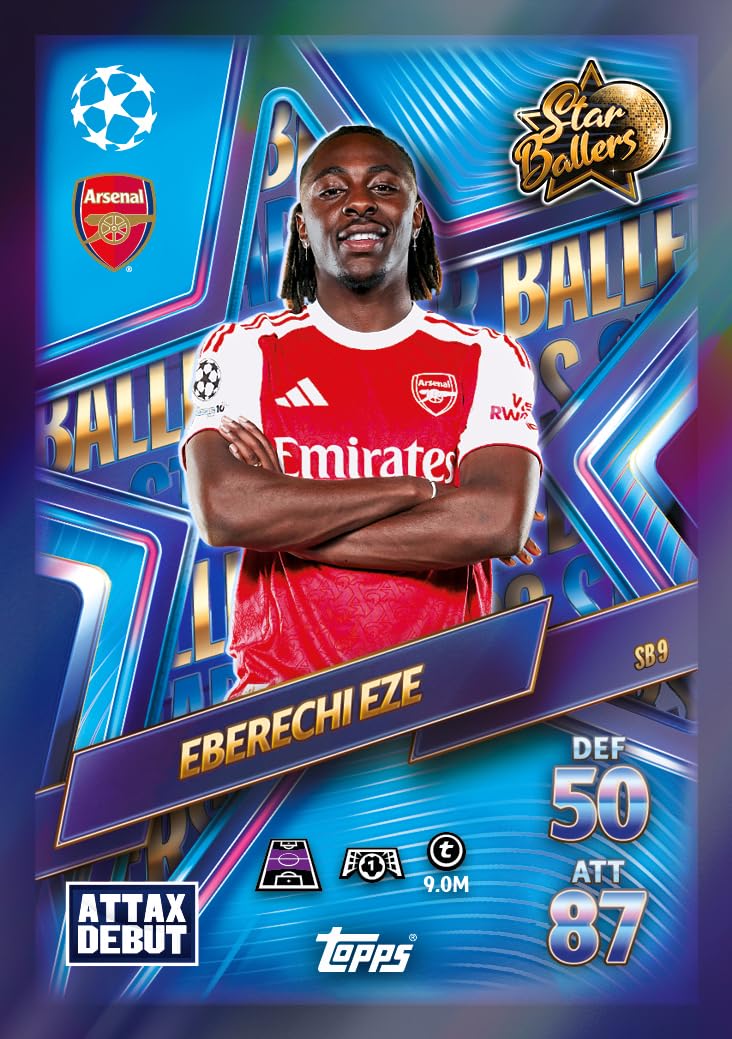 Topps UCC Match Attax 2025/26 Update Eco Pack #2 Star Ballers 41 tarjetas 16 exclusivas Star Baller Cards Supreme Talent LE
