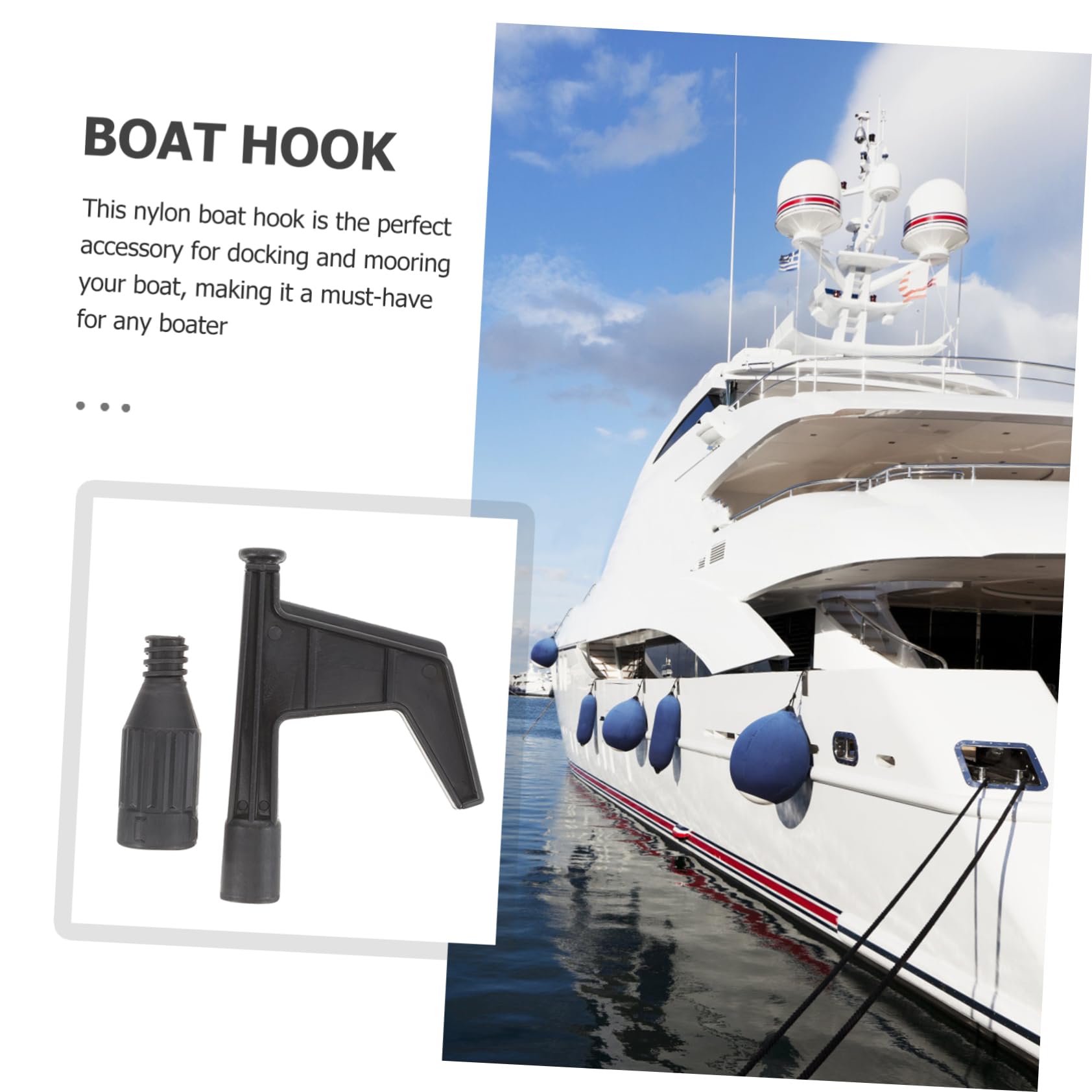 KESYOO Boat Hooks for Docking Telescoping Marine Accessories for Boats Type Multifunctional Boat Hook Attachment Boat Accessories Post Boat Hook Head Boat Pole with Hook Portable Nylon