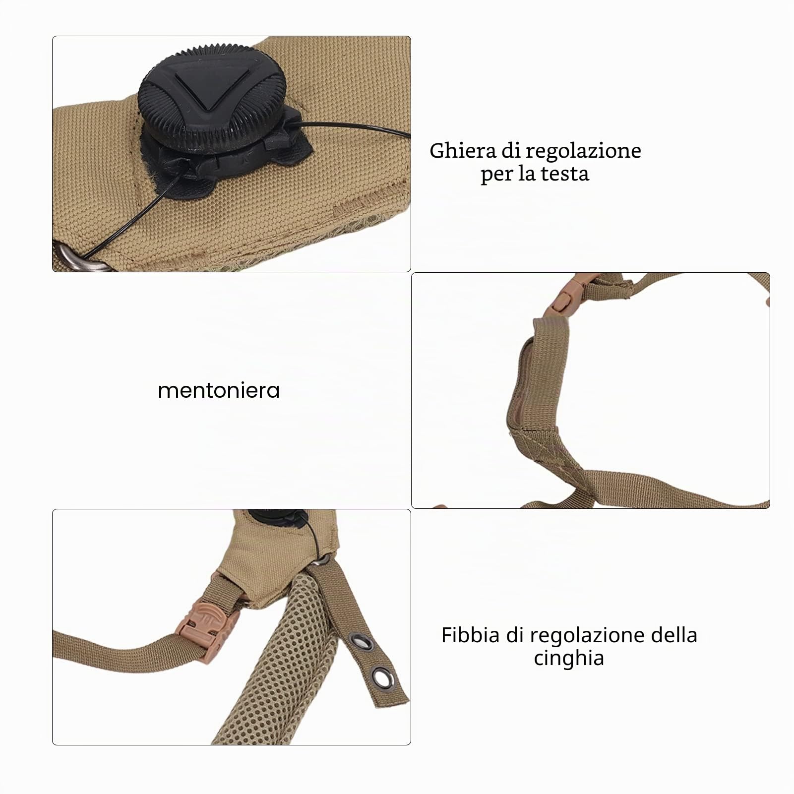 Sistema di Sospensione del Quadrante del Casco Sottogola, Cinturino Sottogola del Casco Airsoft Tattico Regolabile, Sistema di Sospensione del Quadrante del Casco Wendy Sottogola