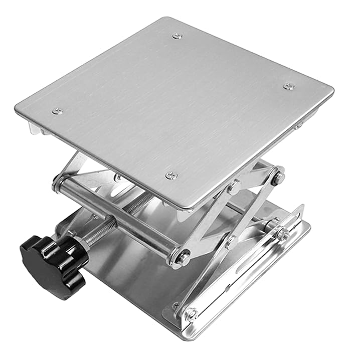 Buy OESS Lift Table Lab Stand Lifter Scientific Scissor Lifting Jack Platform 6''X 6'' Stainless