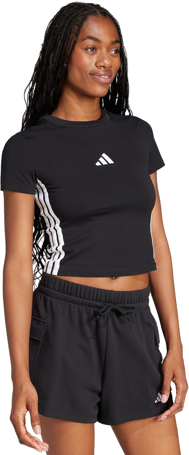 adidas Women's Essentials 3-Stripes T-Shirt - Image 2