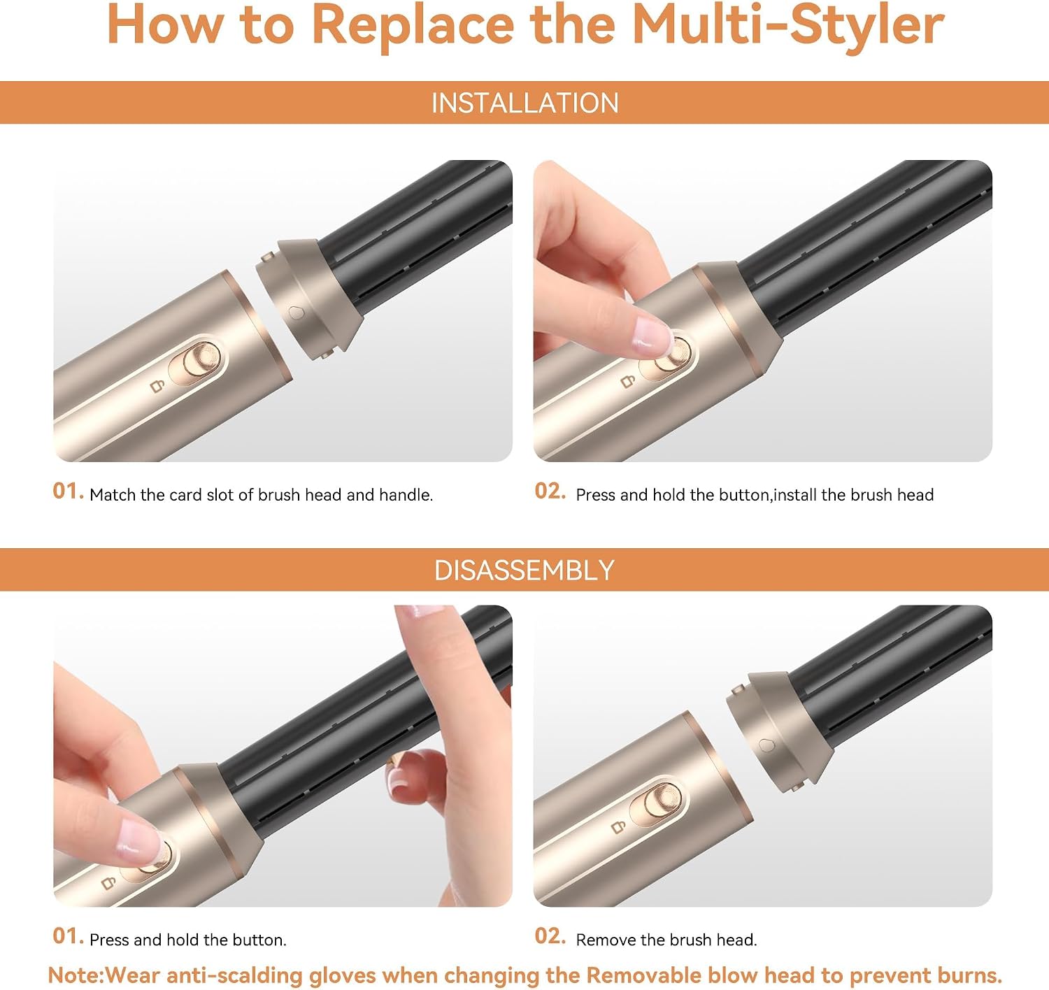 OKWRAP 6-in-1 Foldable Air Styler with Diffuser & Auto-Wrap Curlers