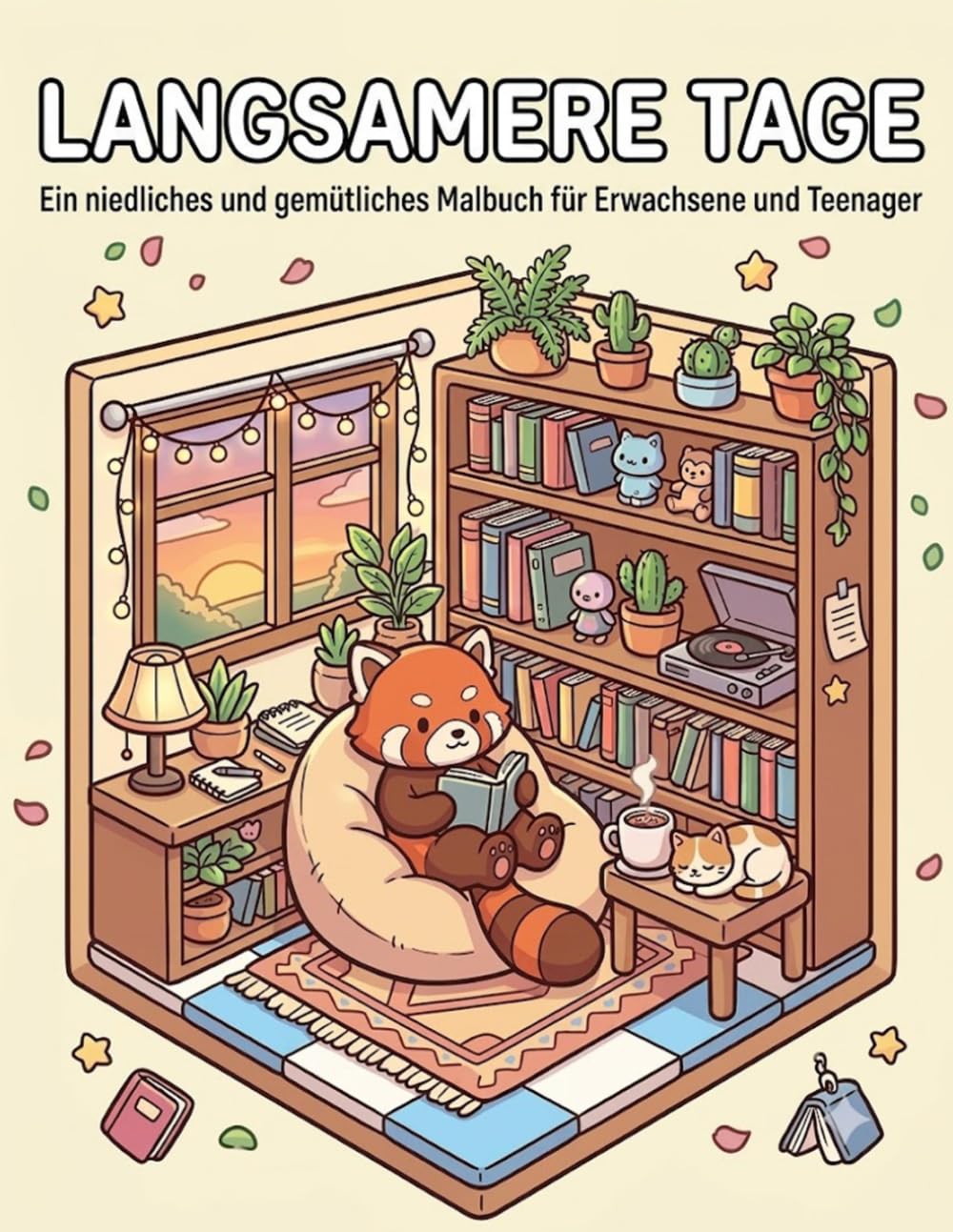 Langsamere Tage – Süße ruhige Momente zum Ausmalen | Gemütliches Malbuch für Kinder und Erwachsene voller Entspannung, Achtsamkeit und Wärme: Sanfte ... für Ruhe, Entschleunigung und süße