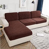 Vista 9 de Funda de cojín de sofá resistente al agua, funda elástica para sofá en forma de L, funda para sofá tumbona de 1, 2, 3 cojines, protector de muebles