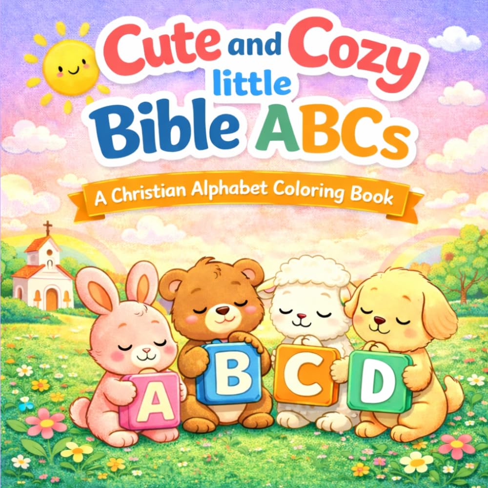 Cute & Cozy Little Bible ABCs: An A–Z Christian Alphabet Coloring Book with Simple Scripture Themes for Early Readers (The Cozy Little Bible Coloring Book Series)