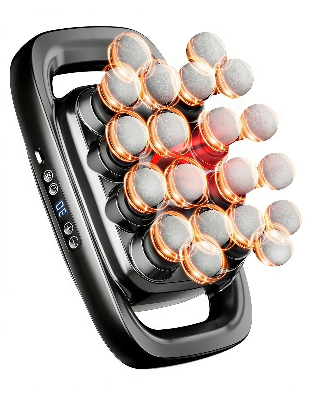 20 Head Massage Gun Deep Tissue Percussion Massager with 3 Modes 30 Intensities-Muscle Massage Gun for Back Shoulder