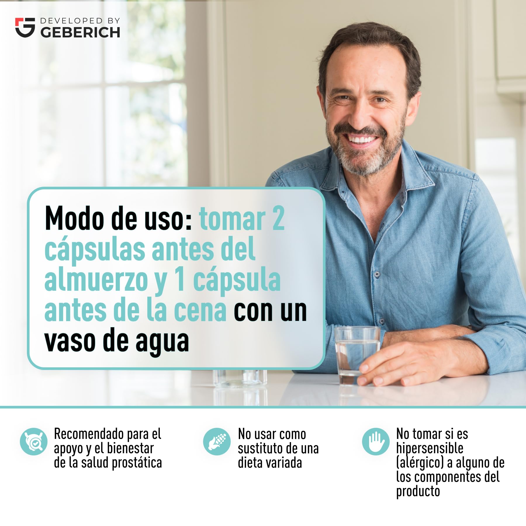 Cápsulas PROSTATRICUM PLUS | Vitalidad Masculina | Quercetina en polvo 300 mg + Serenoa repens | Bienestar urinario | con Licopeno y Zinc | 30 cápsulas