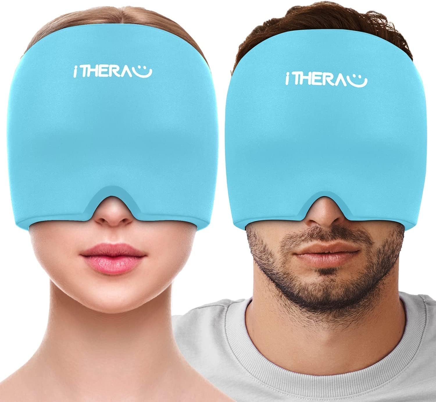 I-THERA-U Migraine Relief Cap 2pcs – Reusable Headache Relief Cap, Odorless Headache Hat for Migraine, Migraine Cap for Tension Headache, Sinus Pressure, Stress Relief Cold Cap for Migraine