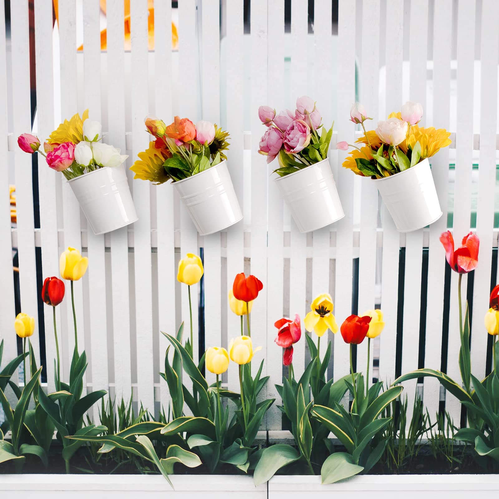 Plant Hangers Flower Pot Holder, Terracotta Pot Clips For Clay Pot, Plant 24 Pack Back Hook Wall Mounted Planters Outdoor