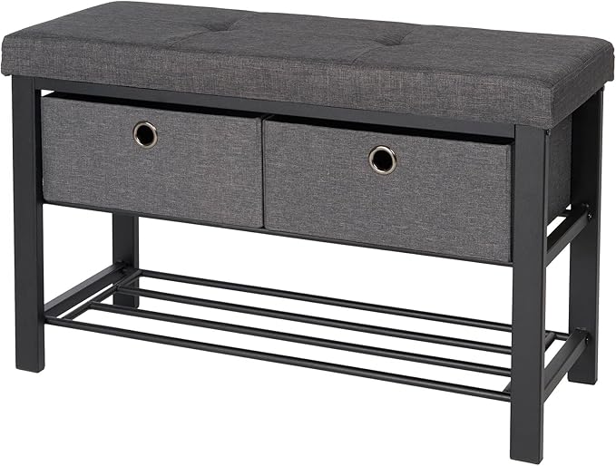 neatfreak Shoe Storage Bench with Cushion Double Seat Shoe