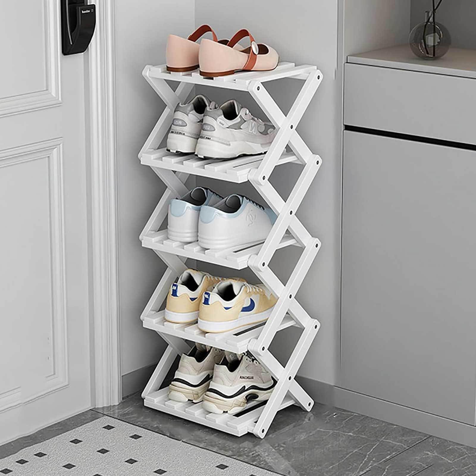 Étagère à chaussures pliable gain de place pour les petits couloirs
