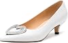 Women's Pumps Shoes Kitten Heels for Women Elegant Pumps Heart Shape Metal Pumps Heels