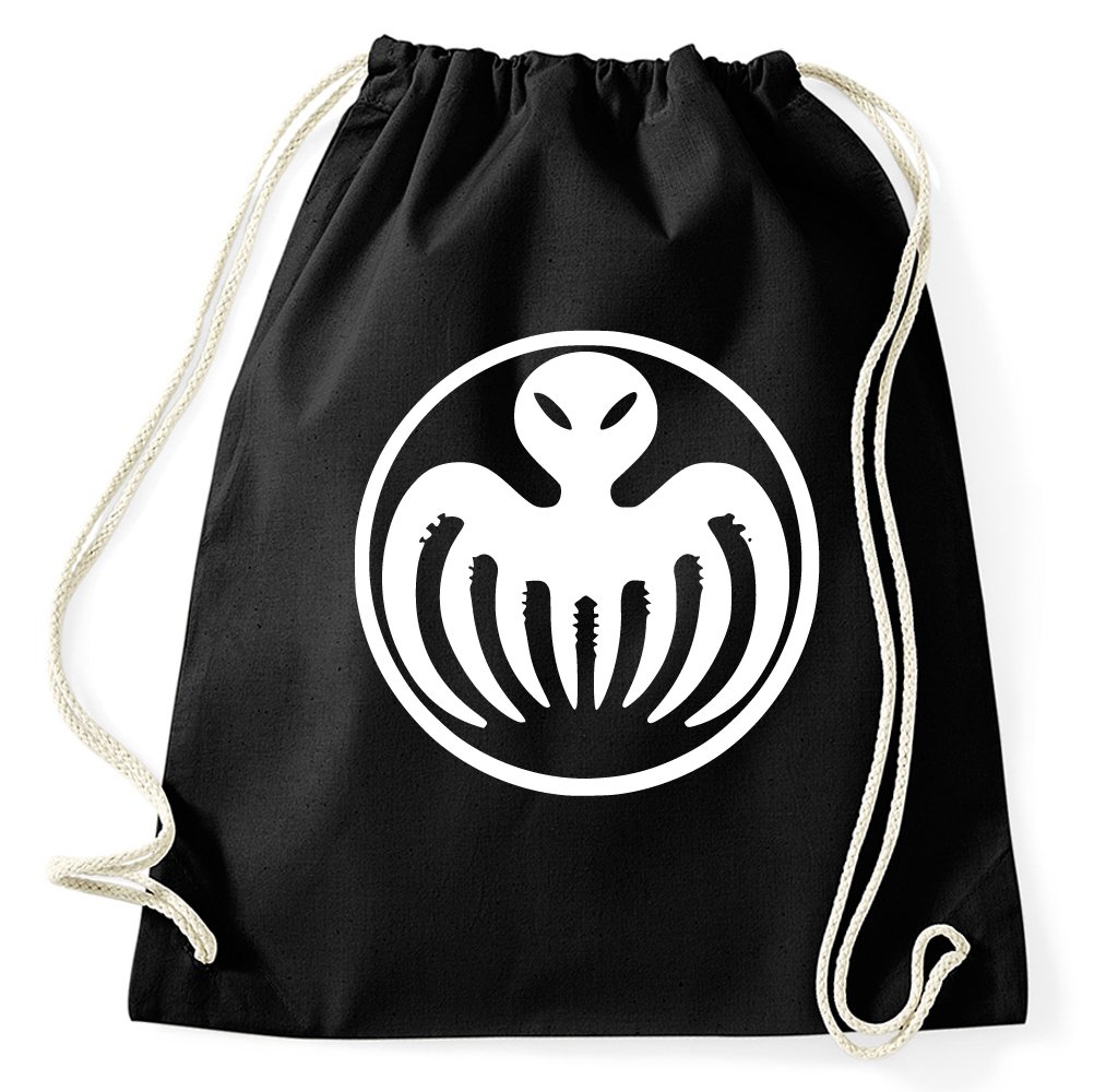 Styletex23 Unisex Black Octopus Spectre Drawstring Gym Sport Bag