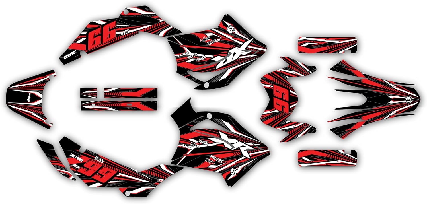 Graphics Kit for Honda XR150L (2023+) Prime Series Red 16 Mil - On/Off the Road - Dirt Pit Bike Motorcycle Stickers, Dirtbike Racing Automotive Decal Motocross Accessories no-Plastics