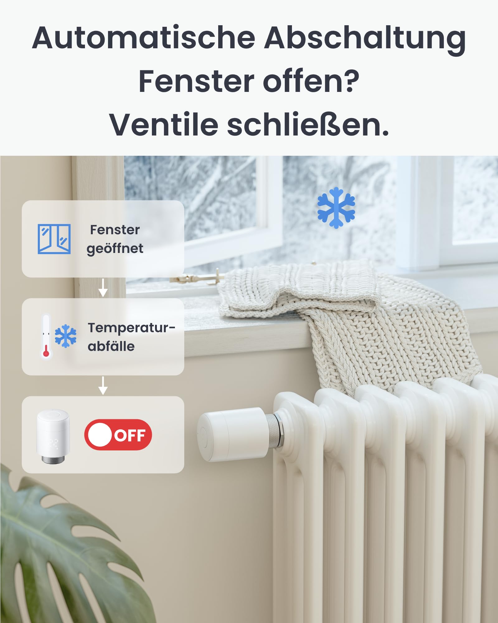 SwitchBot Smart Heizkörperthermostat & SwitchBot Smart Heizkörperthermostat-Panel Combo – Thermostat mit App- & Zeitsteuerung, Smart Home Set