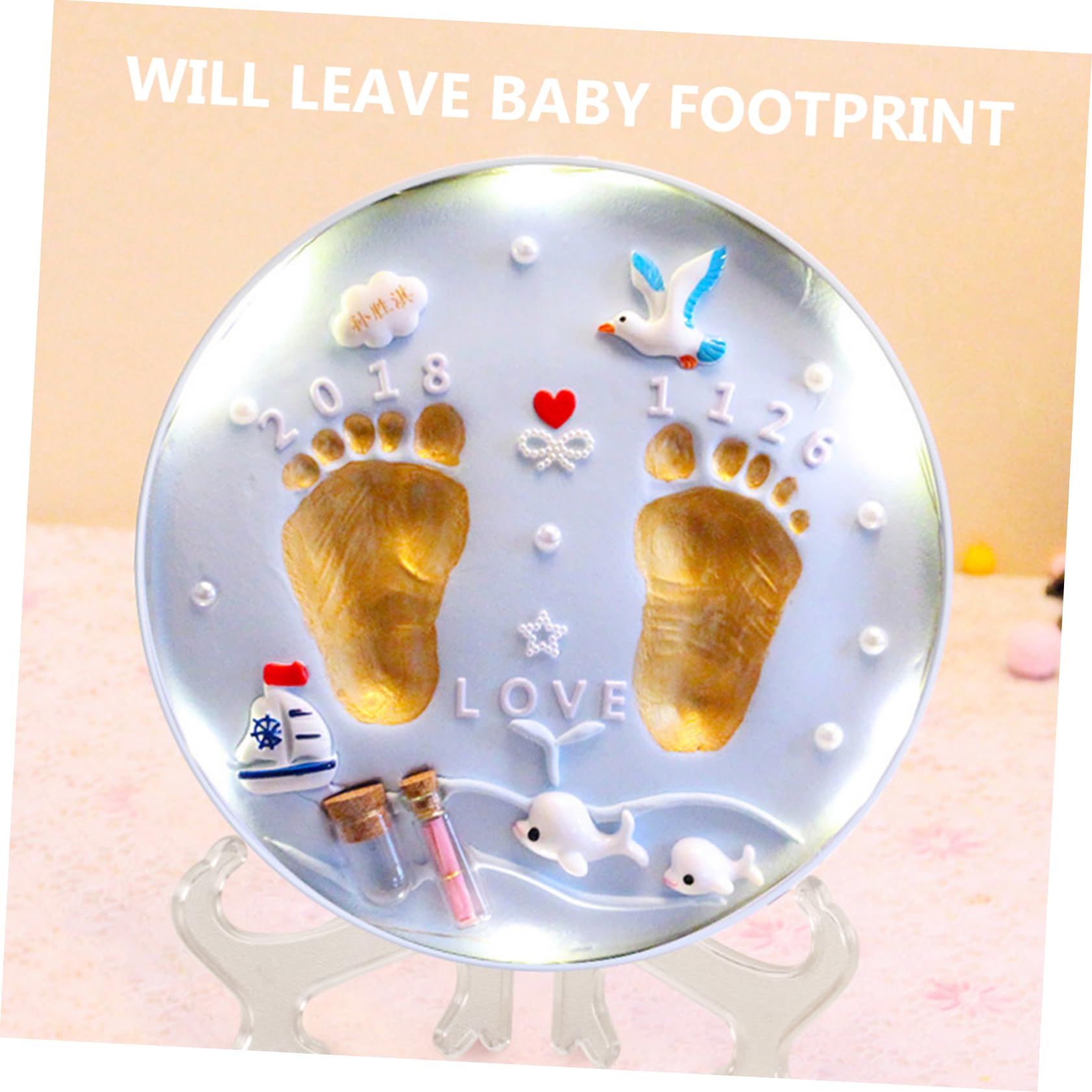 Abaodam Kit Per Stampi Di Mani e Piedi Di Neonato, Materiale Pratico e Sicuro, Ricordo Unico e Creativo Per Bambino