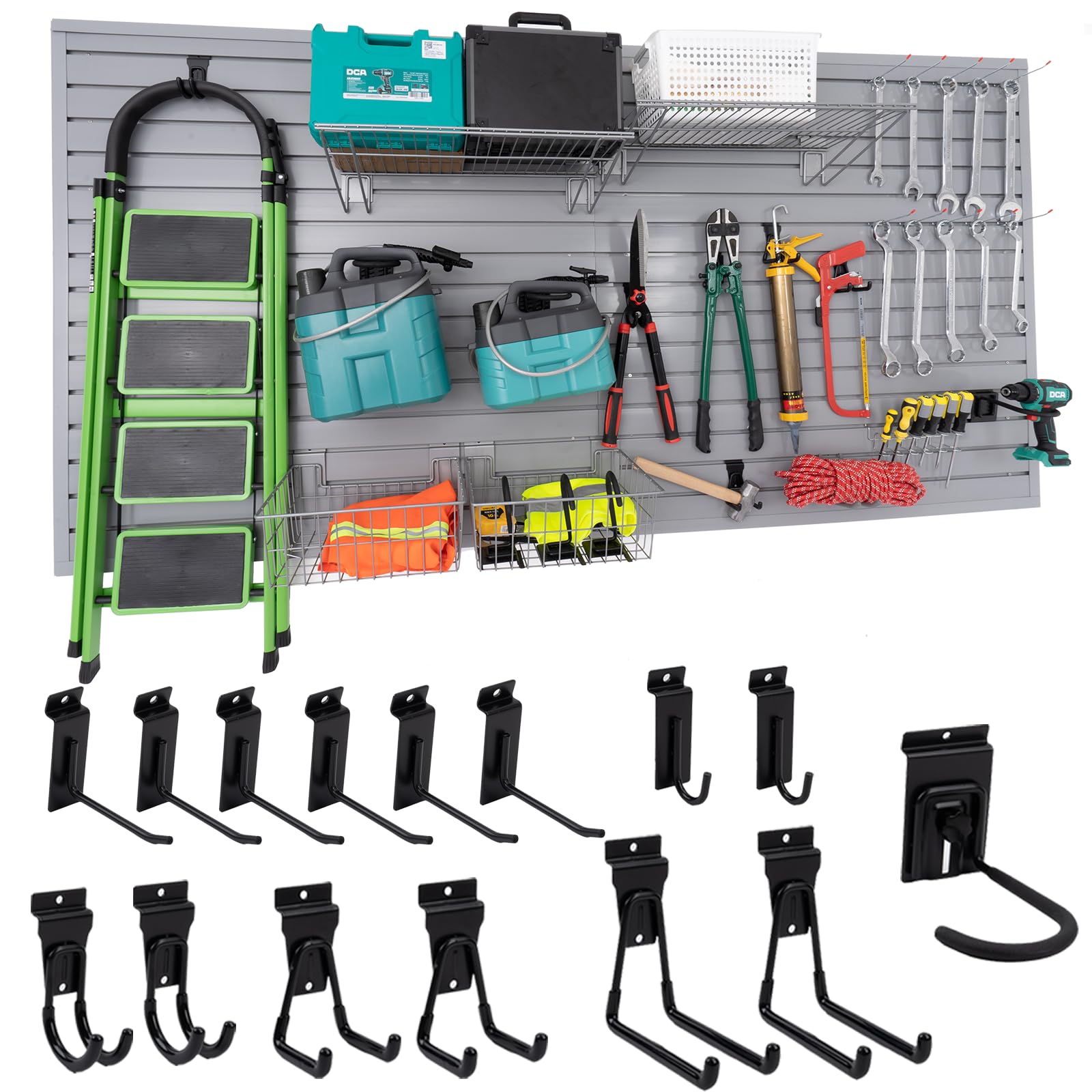 Heavy Duty White Slatwall Panels (2-Pack, 24x48 In) - Aluminum Reinforced MDF, Holds 661 Lbs, For Garage, Retail, Or Home Storage