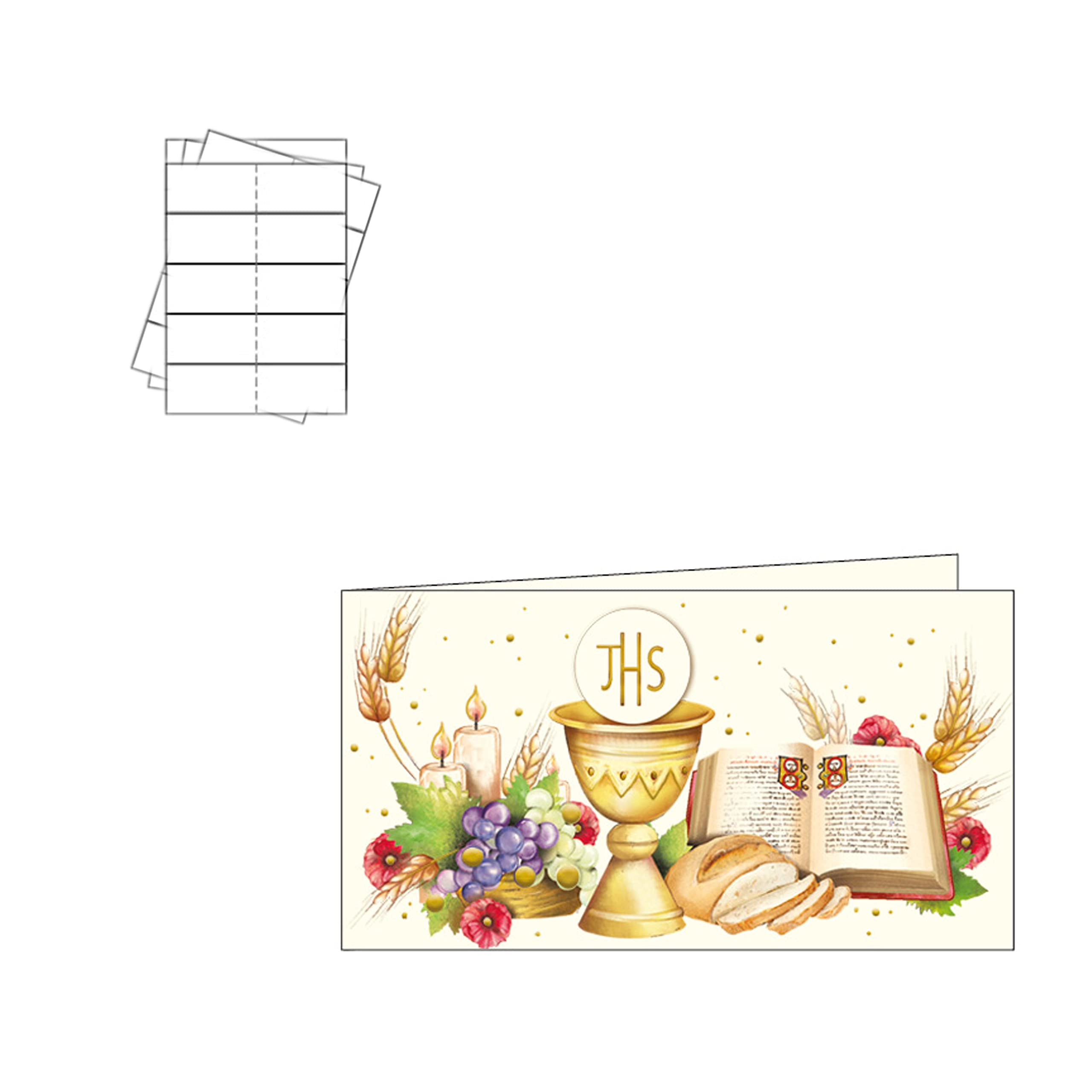 ARKRAFT 40 Personalised Communion Cards for Party Favours, DIY, (C1, 40)