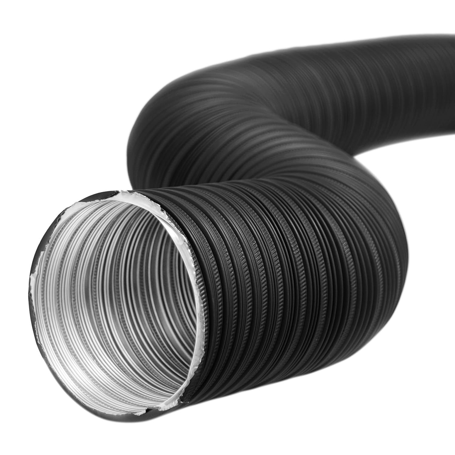 raik SH125-CFX-sw Color Flex Aluflexrohr schwarz Ø 125 mm Länge 1,5 m, für Außenluft-Anschluss