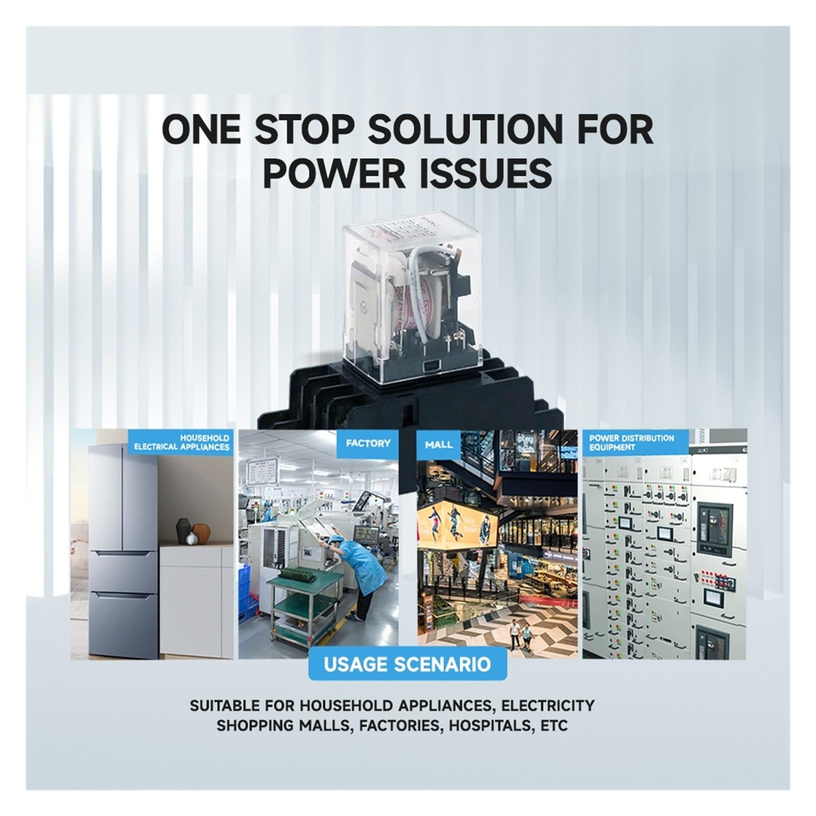 5pcs LY2NJ LY3NJ LY4NJ DIN Rail Power Relay 12V 24V DC 110V 220V 380V AC with Socket Base Mi-cro Industrial Control Relay(LY3NJ,AC 380V)