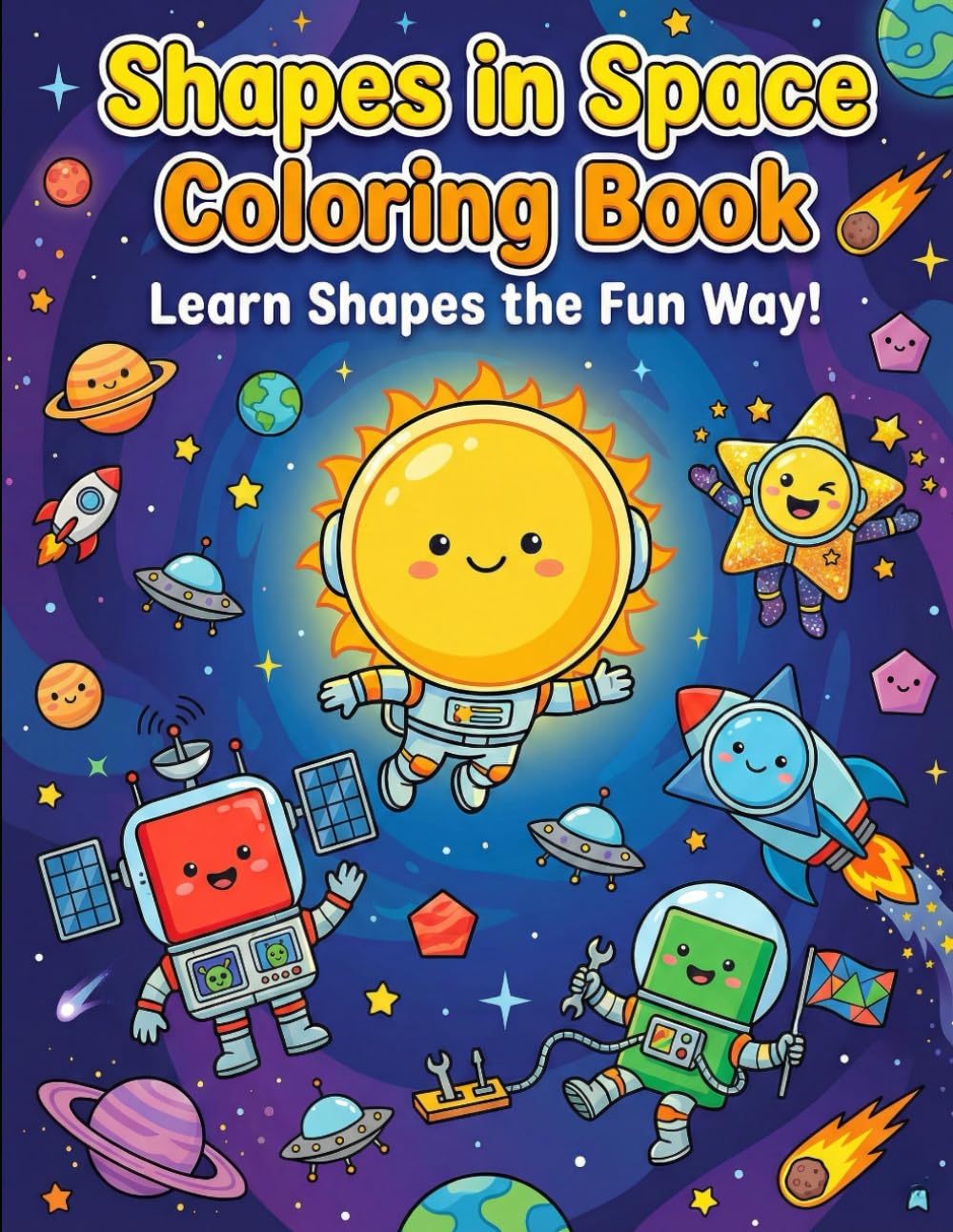 Learn Shapes Coloring Book for Preschool Kids