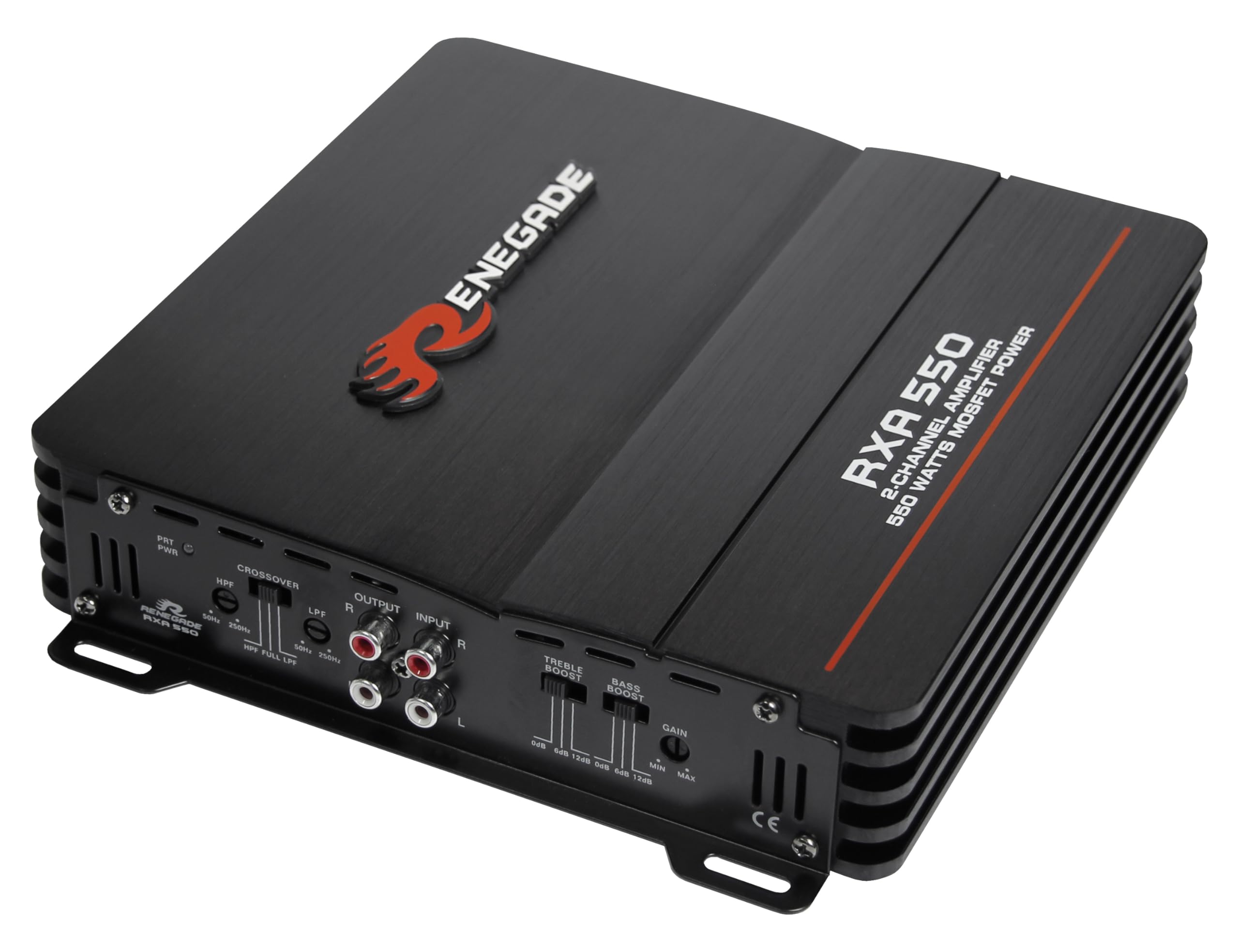 Renegade RXA550-2 - Amplificador de audio para coche (clase A/B, 550 W, puenteable y estabilidad de 2 Ω)