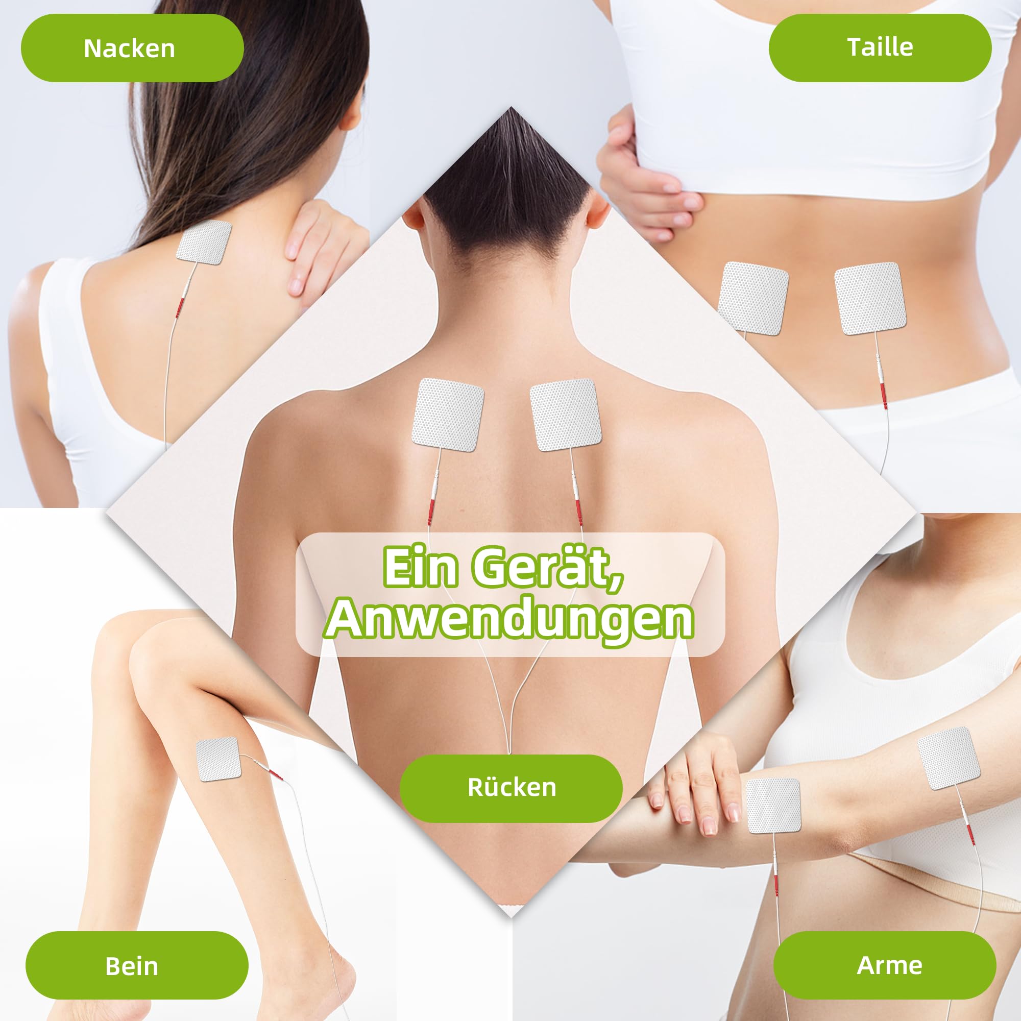 4-in-1 Medic Durchblutungs-Stimulator Beine & Füße, EMS Fußmassagegerät Fussmassagegerät elektrisch für Beinschmerzen & Schwellungen lindern, Krämpfe reduzieren, Durchblutung verbessern