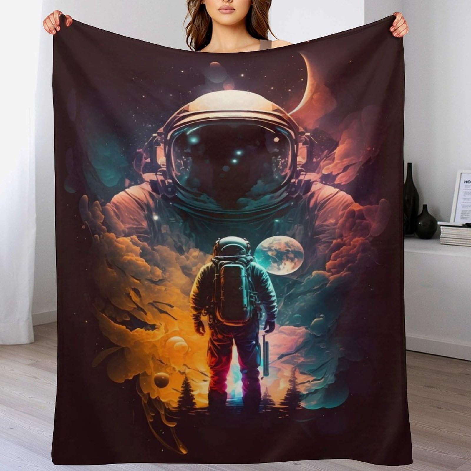 Plaid astronaute space doux pour offrir un cocon de tendresse à votre enfant