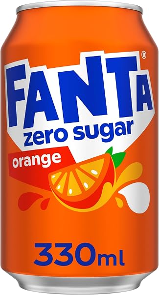 Fanta Can Orange Zero 330 ml (Pack of 24) - 3