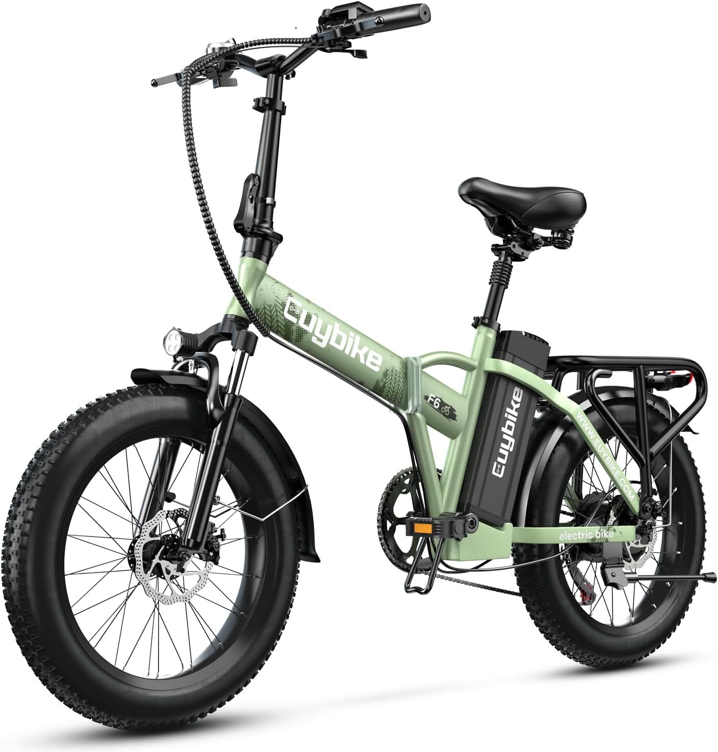 bluebiko 1000W Folding Electric Bike, 48V 20AH Removable Battery E Bike, 30 MPH, 70 Miles Max Range, 20" Fat Tire Adults Electric Bike,7-Speed Ebike for City Commuting,Off-Roading,Mountain