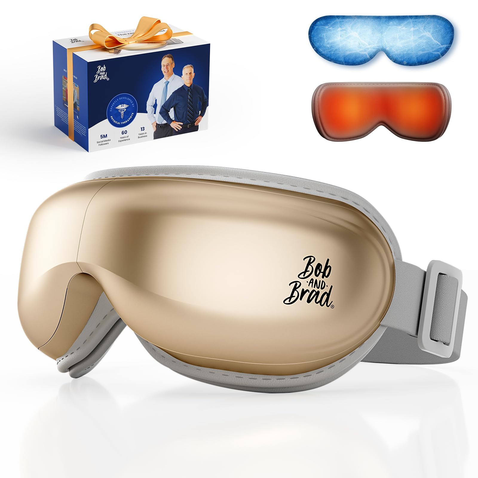 BOB AND BRADEye Massager with Heat and Cooling, Birthday Gifts for Women Men Her Him, EyeOasis 3 Eye Mask for Migraines, Heated Face Massager for Dry Eyes Strain Relief Improve SleepClimatePartner certified