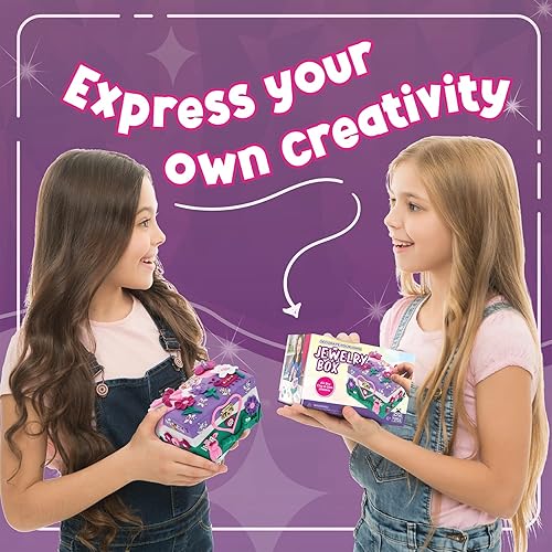 Miniatura 4 de PURPLE LADYBUG Diseña tu propio joyero para niños, kit de manualidades  Joyero de bricolaje para niñas de 8 a 12 años, y divertidas artes y