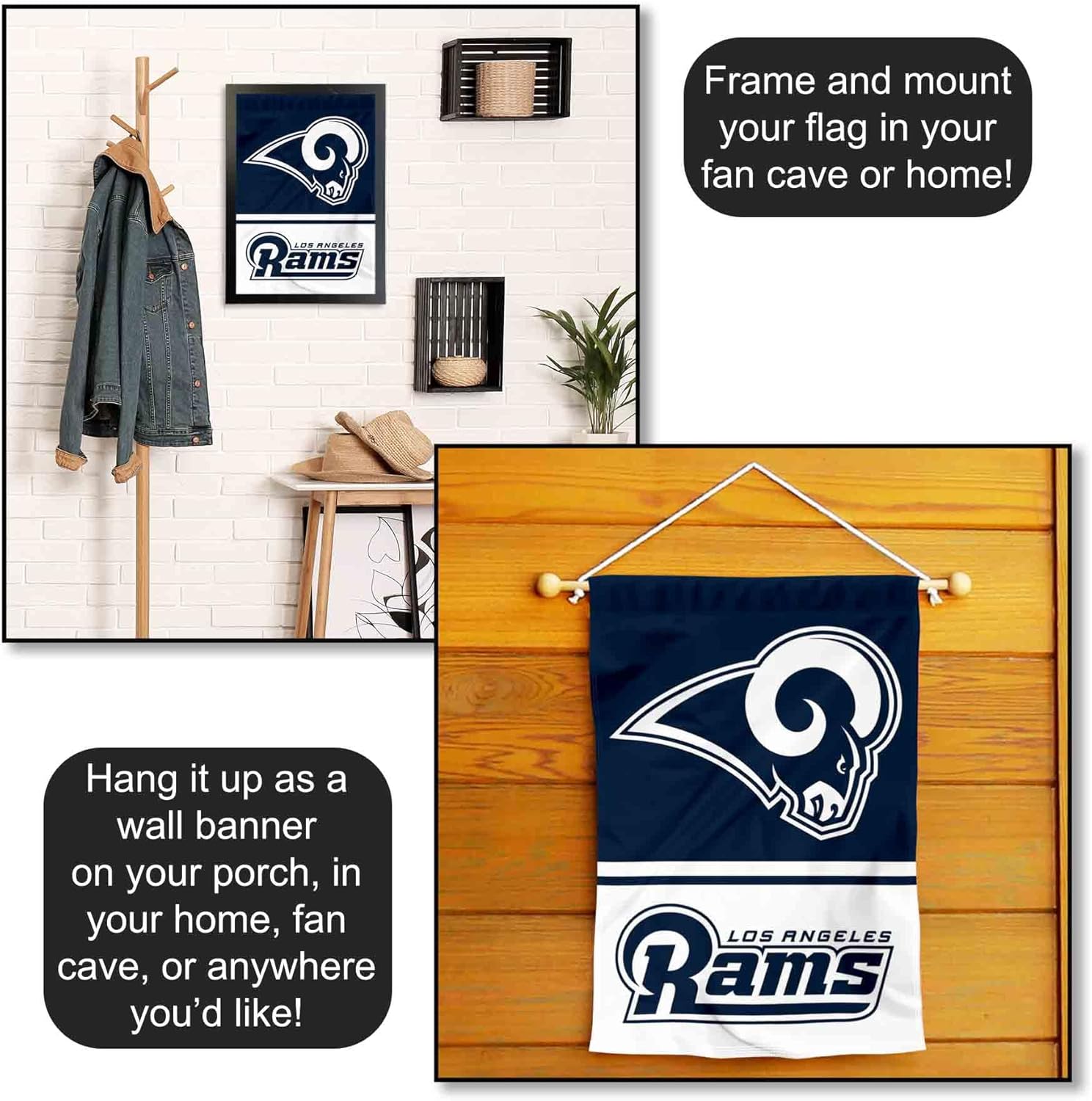 Los Angeles Rams Double Sided Garden Flag - Image 5