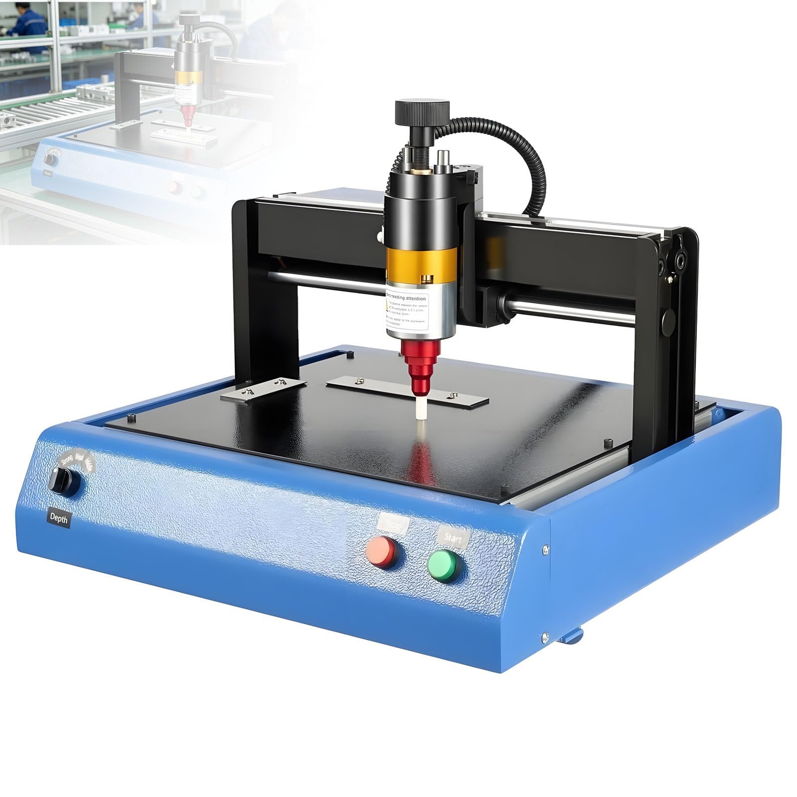 LwiftGal Electric Metal Marking Machine, Numbers Letter Tag Nameplate Engraver Device 400W Dot Peen Metal Engraving Machine for Metal Dog Tags Steel Signs 200 * 150mm