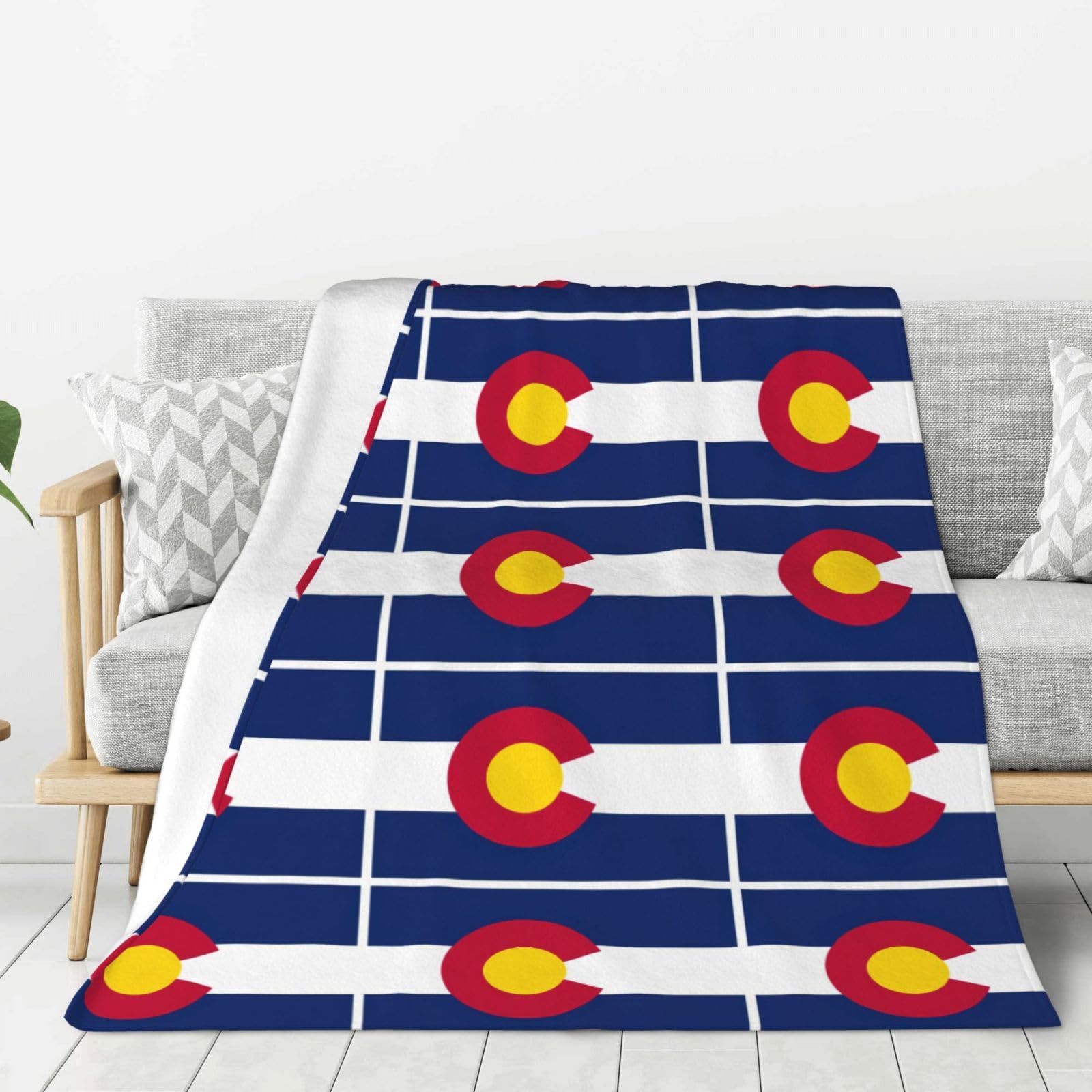 Couverture flanelle Colorado anti-froid pour canapé et lit douillet