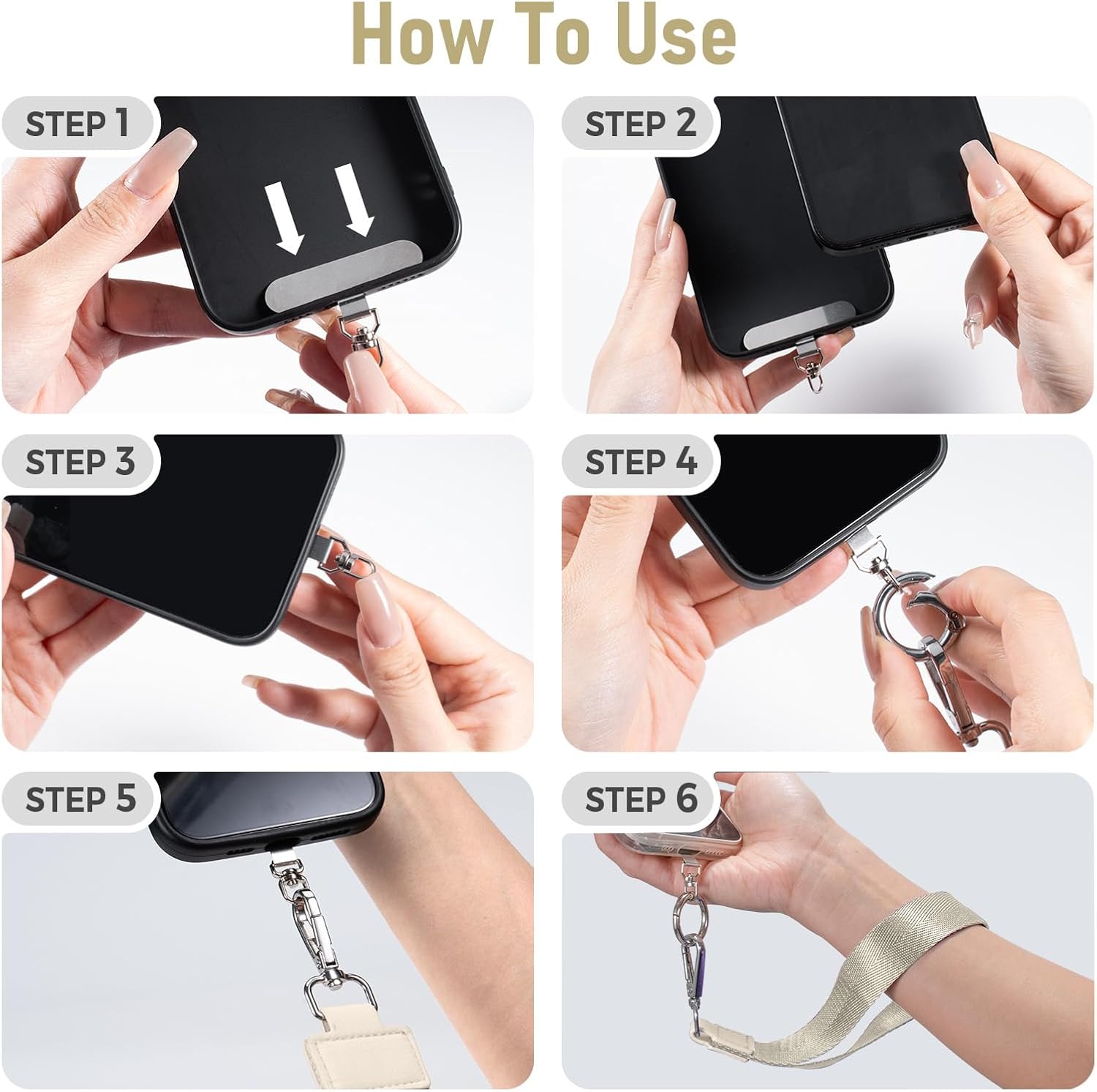 Clip and Go Strap for Phone with Wallet Crossbody Phone Lanyard and Detachable Checkered Bag with ID Window and RFID Pouch for Daily Travel. - Image 8