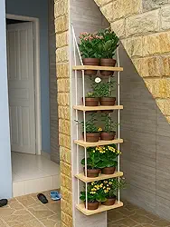 Horta Vertical Premium 5 Prateleiras + 10 VASOS | Ideal para Apartamento e Varanda