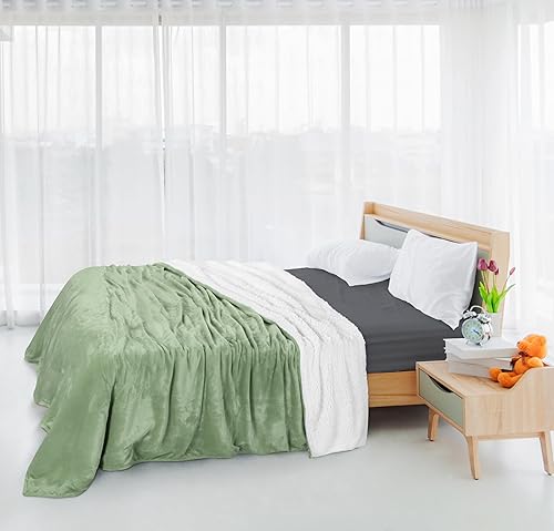 Miniatura 146 de Utopia Bedding - Manta sherpa de tamaño decorativo [negro, 50 x 60 pulgadas], manta reversible de vellón gruesa y cálida de 480 GSM, para cama