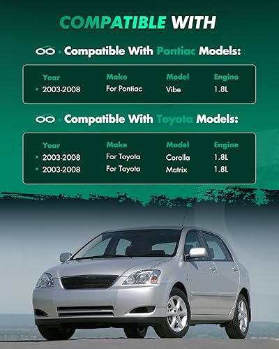 Miniatura 4 de SCITOO 2 puntales y amortiguadores de montaje completo para Pontiac Vibe, para Toyota Corolla, para Toyota Matrix 171373L amortiguador