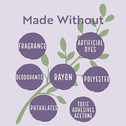 Miniatura 4 de Almohadillas de algodón orgánico, tamaño menstrual grande y para pasar la noche para mujeres, sin perfume, transpirables, servilletas sanitarias